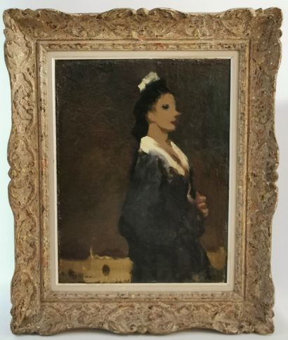 null Marcel FÉGUIDE (1890-1968)

Portrait of a woman in profile.

Oil on panel, signed...