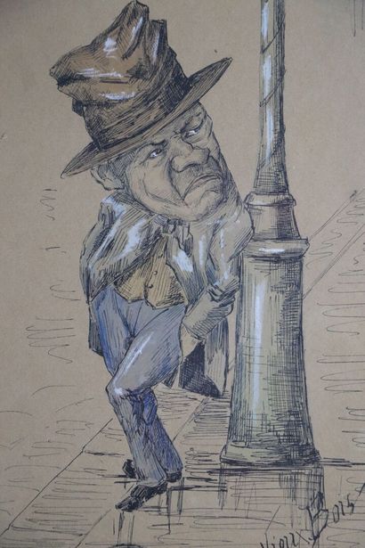 null Rodolphe TOPFFER (1799-1846), attribué à.

Vieux Bois.

Deux dessins à l'encre,...