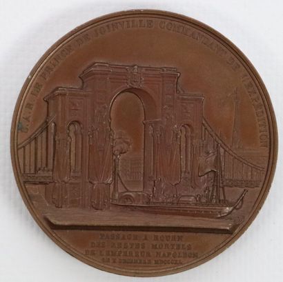null Médaille en bronze pour le retour des cendres de Napoléon, passage par Rouen,...
