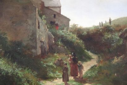null Paul Alfred COLIN (1838-1916).

The exit of the village.

Oil on canvas, signed...