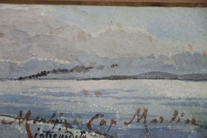 null Henri Joseph HARPIGNIES (1819-1916).

Menton, at Cape Martin, Fearlessness.

Ink...