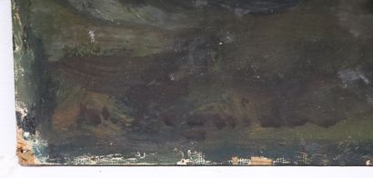 null Marcel FÉGUIDE (1890-1968).

Animated river bank.

Oil on isorel, signed lower...