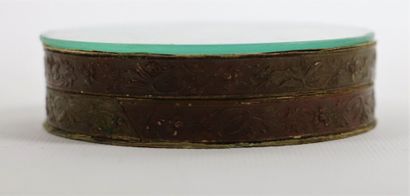 null Cardboard box, the lid decorated with a colored engraving showing the imperial...