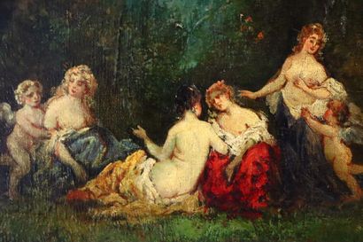 null Narcisse DIAZ DE LA PENA (1807-1876), dans le goût de.

Volupté dans les bois....