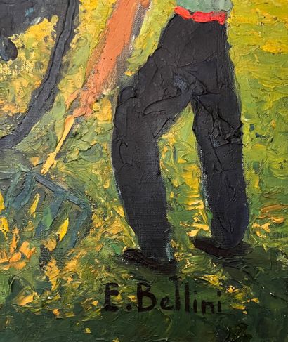 null Emmanuel BELLINI (1904-1989).

Scène champêtre. 

Huile sur toile, signée en...