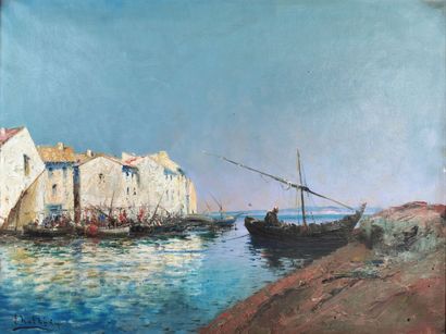 null Louis NATTERO (1870-1915).

View of Martigues.

Oil on canvas, signed lower...