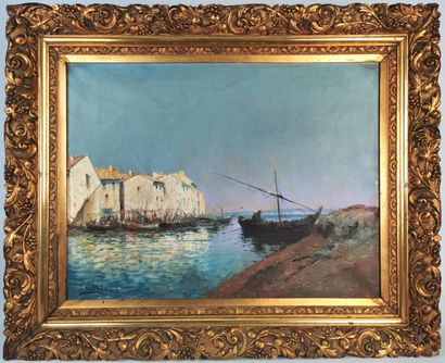 null Louis NATTERO (1870-1915).

Vue des Martigues.

Huile sur toile, signée en bas...