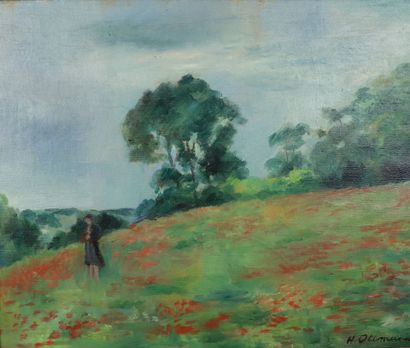 null Henri OTTMANN (1877-1927)

Jeune femme dans un champ de coquelicots.

Huile...
