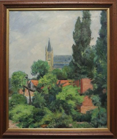 null Maurice DESEVRE (1887-1937).

Eglise dans le Morvan.

Huile sur toile, signée...