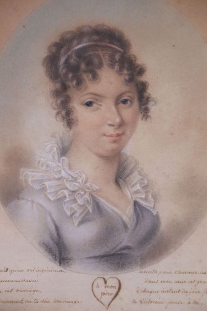 null Ecole française du début du XIXème siècle.

Portrait de Victorine X.

Pastel...