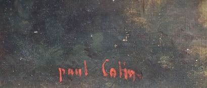 null Paul Alfred COLIN (1838-1916).

La sortie du village.

Huile sur toile, signée...