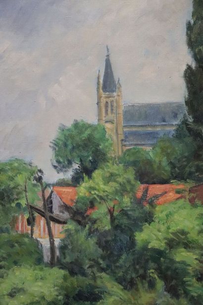 null Maurice DESEVRE (1887-1937).

Eglise dans le Morvan.

Huile sur toile, signée...