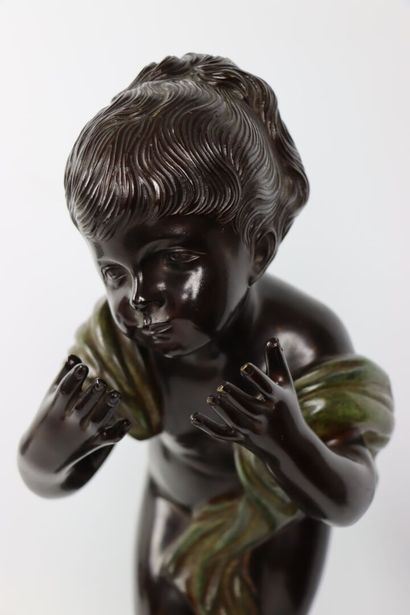 null MOREAU, according to.

Young girl getting out of the bath.

Sculpture in bronze...