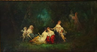 null Narcisse DIAZ DE LA PENA (1807-1876), dans le goût de.

Volupté dans les bois....