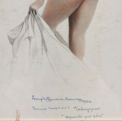 null Joseph RAMAMANKAMONGJY (Malagasy school, 1898-1984).

Women hora.

Pair of watercolors...