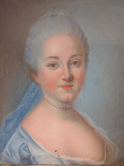 null French school of the XVIIIth century.

Presumed portrait of Madame Marie-Antoinette...
