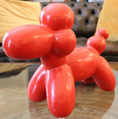 null Balloon dog.

Sculpture en composition rouge.

H_37,5 cm L_65 cm