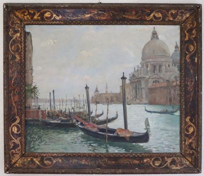 null Luigi MORETTI (1884-1950).

Venice, the Salute.

Oil on canvas, signed lower...