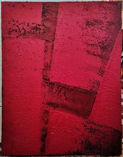 null French school of the XXth century.

Red composition.

Acrylic on canvas.

H_92...