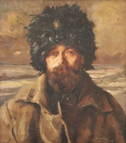 null Jean Jules DUFOUR (1889-1973).

Portrait d'homme au chapeau.

Huile sur toile,...