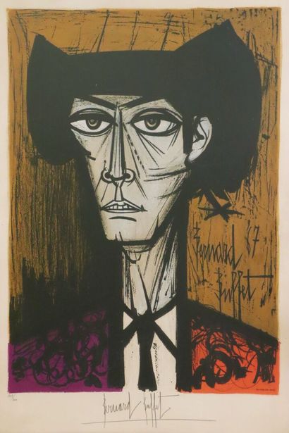 null Bernard BUFFET (1928-1999).

Toreador, 1967.

Lithograph in colors, signed and...