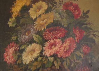 null A. GONDOIS (XIXème - XXème).

Paniers de fleurs.

Huile sur toiles, en pendant,...