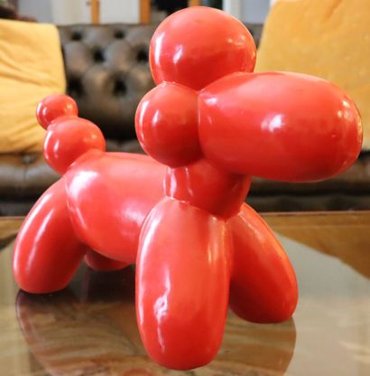 null Balloon dog.

Sculpture en composition rouge.

H_37,5 cm L_65 cm