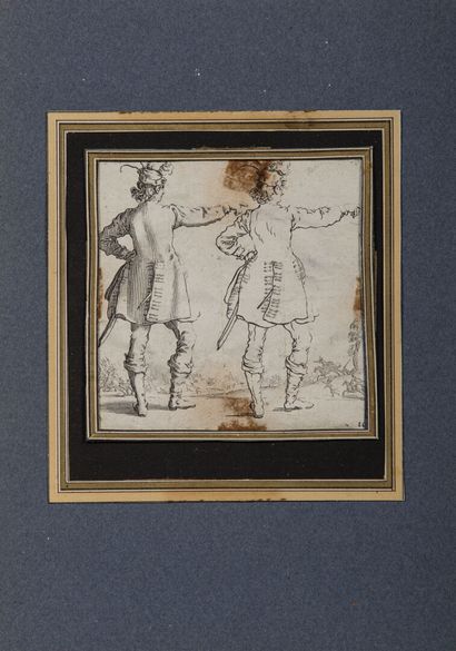 null Jacques CALLOT (1592-1635), after.

The Golgotha, man on horseback, battle scene...