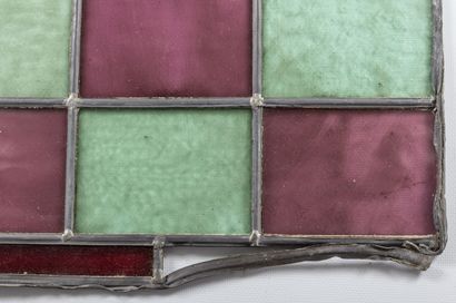 null Set of ten stained glass windows of colors, variants in the models.

H_72 cm...