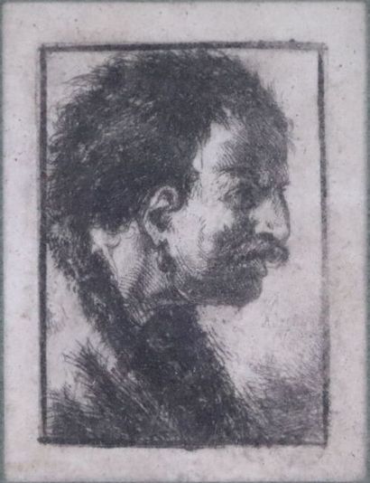 null REMBRANDT VAN RIJN (1606-1669), after.

Portrait of a man in profile -probably...