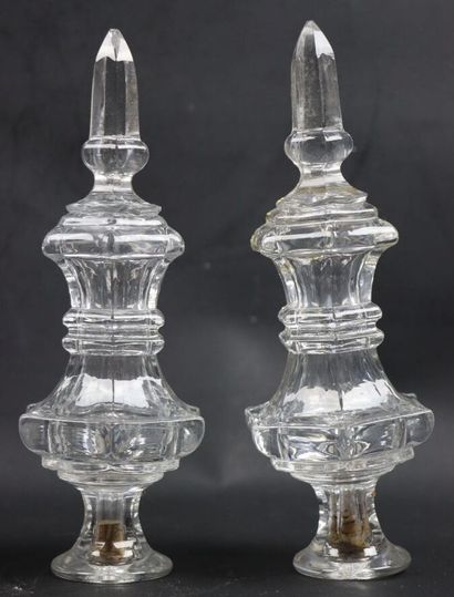 null Suite of four crystal sabres of chandelier.

XIXth century.

H_21,5 cm