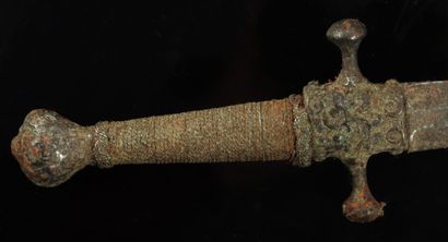 null Iron dagger, the blade inscribed "1414".

L_39,8 cm