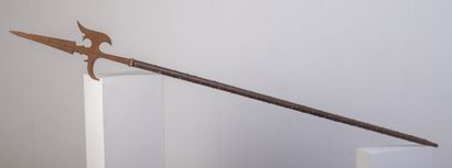 null Halberd in wrought and engraved iron.

The handle decorated with brass nails.

H_245.5...