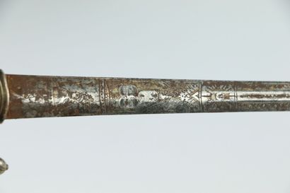 null Court sword, the silver spindle decorated with flowering branches.

The iron...