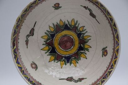 null PERSE.

Grande jatte en céramique à décor polychrome.

XIXème siècle.

H_12,5...