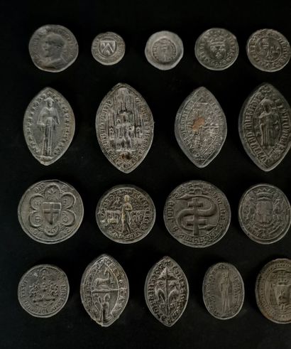 null Old collection of 30 lead seal impressions.

Made in the 19th century from medieval...