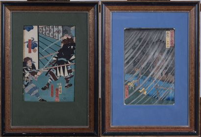 JAPON. 
HIROSHIGE et Utagawa KUNIYOSHI. 
Deux...