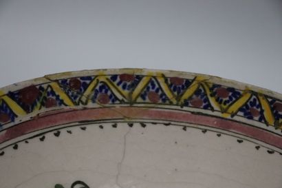 null PERSE.

Grande jatte en céramique à décor polychrome.

XIXème siècle.

H_12,5...