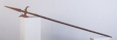 null Halberd in wrought and engraved iron.

The handle decorated with brass nails.

H_245.5...