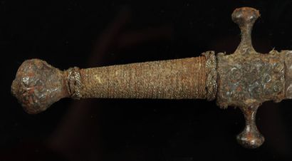 null Iron dagger, the blade inscribed "1414".

L_39,8 cm