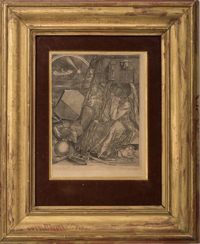 null Hieronymus WIERIX (1553-1619), d'après Albrecht DÜRER (1471-1528).

Mélancolie...