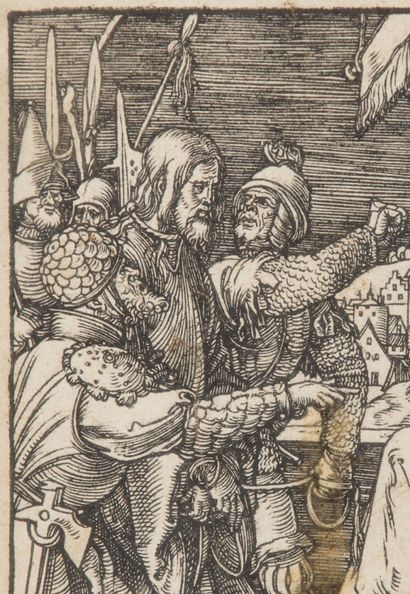 null Albrecht DÜRER (1471-1528), d'après.

Le Christ devant Pilate.

Pilate lavant...