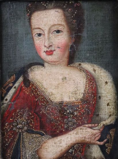 null Ecole française vers 1700.

Portrait présumé d'une princesse de France.

Huile...