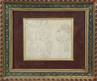 null Flemish school (?) of the XVIIth century.

Studies for a biblical scene.

Brown...
