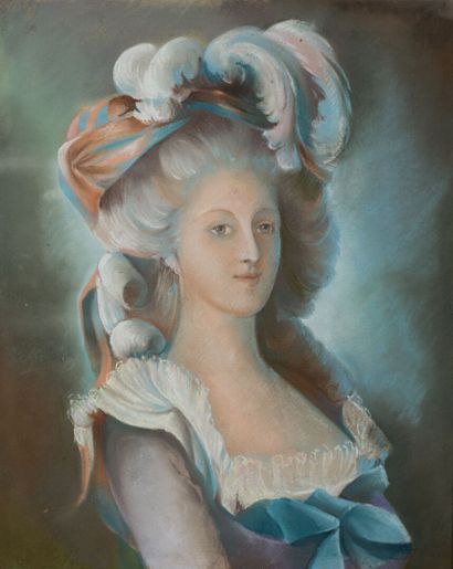 null Ecole française.

Portrait de la reine Marie Antoinette.

Pastel sur papier.

H_62...