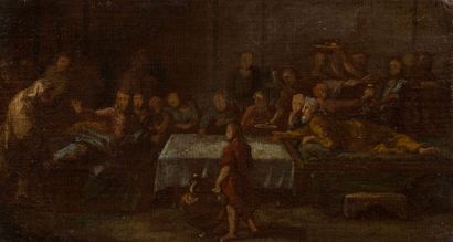 null French school around 1680.

The meal at Simon's.

Oil on canvas, sketch.

H_19,5...
