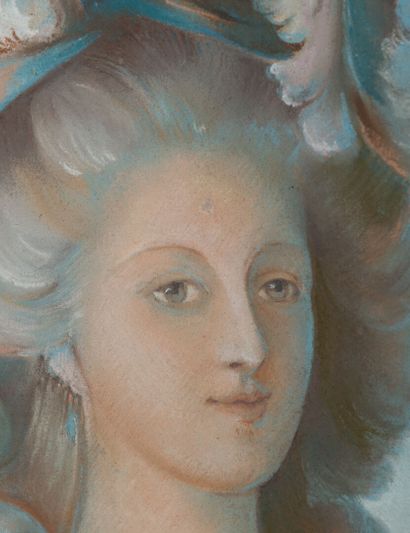 null Ecole française.

Portrait de la reine Marie Antoinette.

Pastel sur papier.

H_62...
