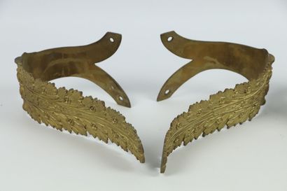 null Deux paires d'embrases en bronze doré.

XIXème siècle.

H_21 cm L_7 cm