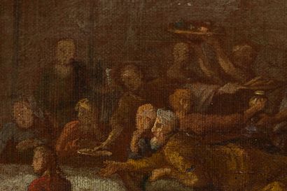 null French school around 1680.

The meal at Simon's.

Oil on canvas, sketch.

H_19,5...