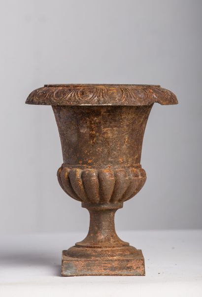 null Vase Médicis en fonte.

XIXème siècle. 

H_25 cm D_21 cm